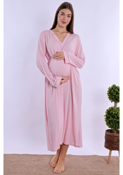 Pembe Hamile Lohusa Gecelik