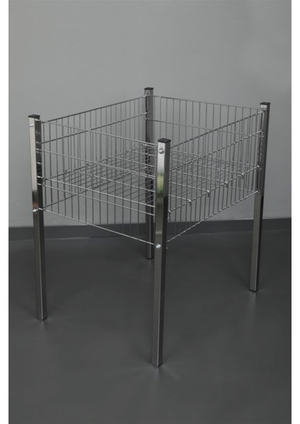 80*80 cm Profil Ayaklı Krom Sepet