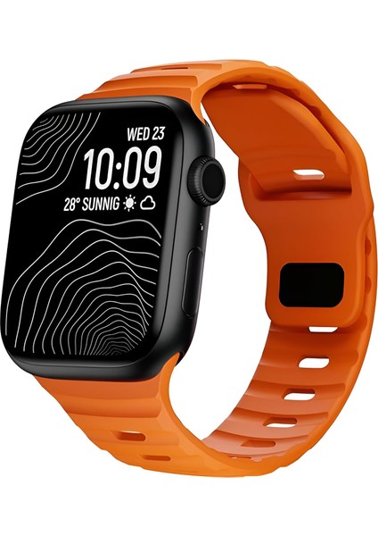 Yumuşak Silikon Su Geçirmez Band, Ultra Kordonları ile Uyumlu 49/45/44/42 Mm, Iwatch Serisi 8 7 6 5 4 3 2 1 Se Ultra Için Erkek Kadın Spor Kordonu