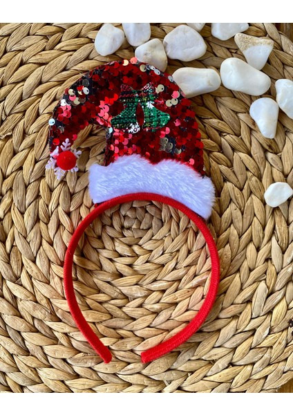 Yılbaşı Temalı Pullu Payetli Parlak Noel Baba Şapkası Figürlü Karışık Desenli Taç fiyatları