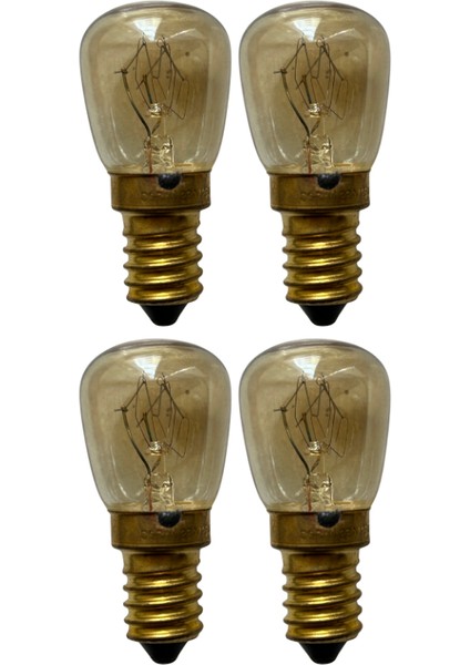 (4 adet) Ledvance 25W Sarı Işık E14 Duylu (Ince Duy) Fırın Ampulü