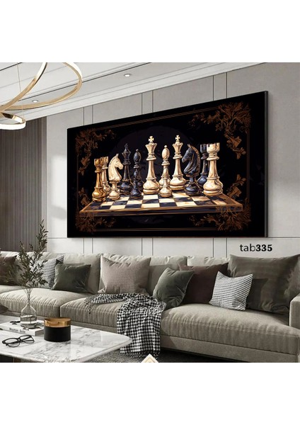 Satranç Kanvas (Led) Işıklı Tablo