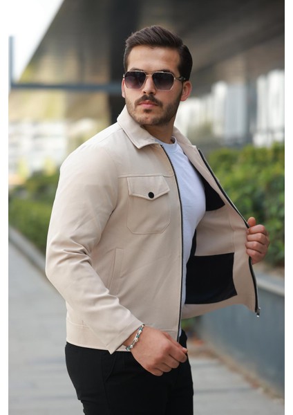 Slim Fit Erkek Fermuarlı Mevsimlik Ceket - 7423 fiyatları
