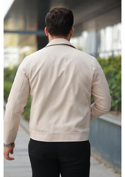 Slim Fit Erkek Fermuarlı Mevsimlik Ceket - 7423 fırsatları