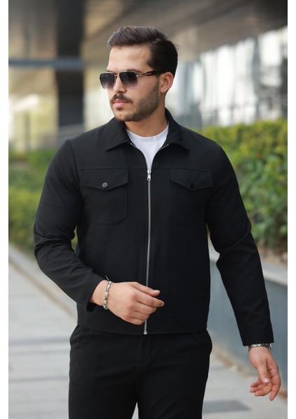 Slim Fit Erkek Fermuarlı Mevsimlik Ceket - 7423 fiyatları