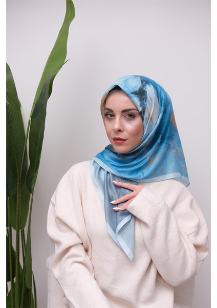 Renkli Karma Desen Dijital Soft Eşarp