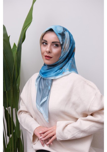 Renkli Karma Desen Dijital Soft Eşarp modelleri