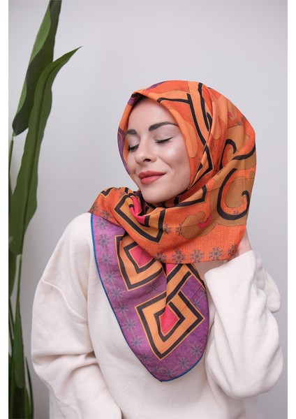 Renkli Karma Desen Dijital Soft Eşarp modelleri