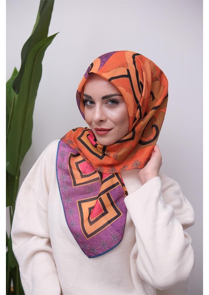 Renkli Karma Desen Dijital Soft Eşarp fırsatları