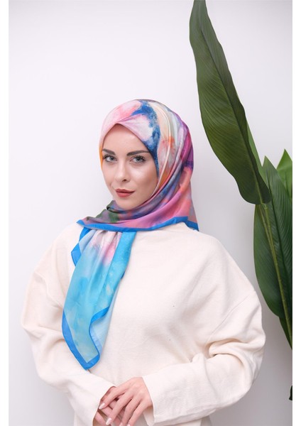 Renkli Karma Desen Dijital Soft Eşarp