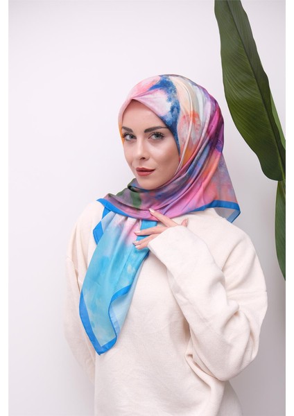 Renkli Karma Desen Dijital Soft Eşarp modelleri