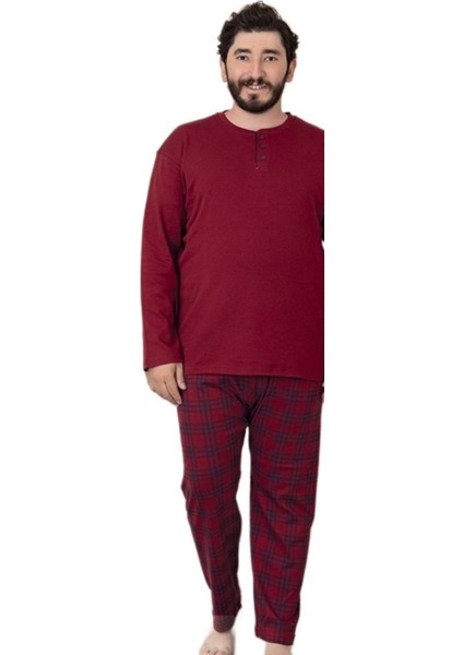 Grande Premium Penye Interlok Kumaş Kışlık Büyük Beden Erkek Pijama Takımı 3xl/6xl fırsatları