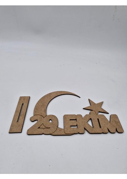 20 Adet 29 Ekim Ay Yıldız Ahşap Boyama Okul Dıy Etkinlik Aktivite Sanat 20 cm x 13 cm