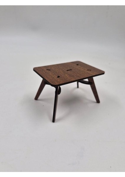 Ahşap Minyatür Oyuncak Dekoratif Masa 10 cm x 6 cm x 6 cm