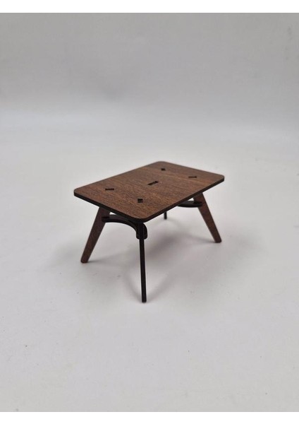 Ahşap Minyatür Oyuncak Dekoratif Masa 10 cm x 6 cm x 6 cm fırsatları