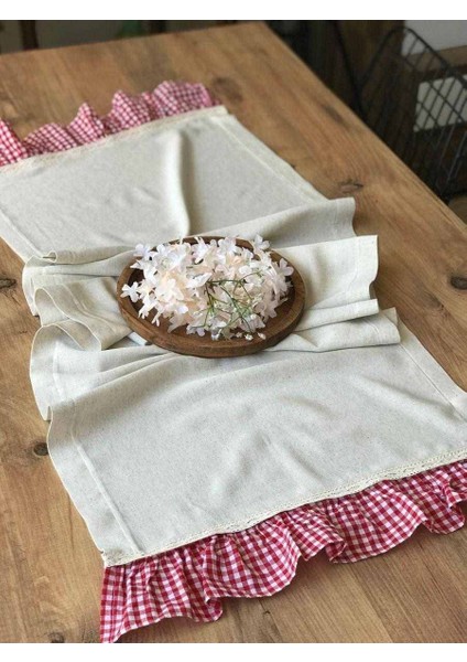 Fırfırlı Keten Runner 40 X120