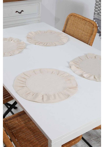 Keten Pamuk Amerikan Servisi 2 Li Oval 40X40