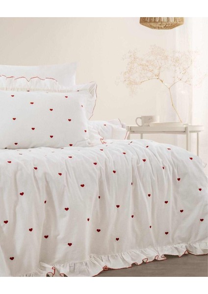 Fırfırlı Pamuklu Nevresim Takımı 3 Parça