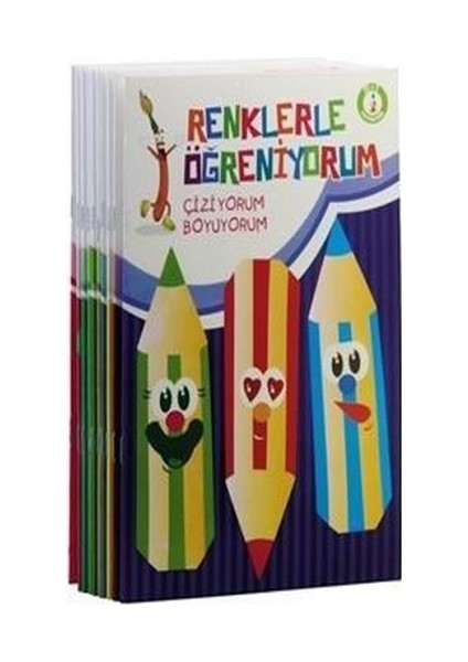 Renklerle Öğreniyorum Boyama Seti (10 Kitap)