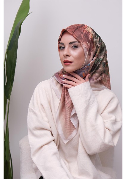 Renkli Karma Desen Dijital Soft Eşarp