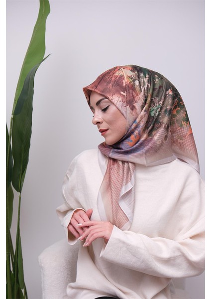 Renkli Karma Desen Dijital Soft Eşarp modelleri