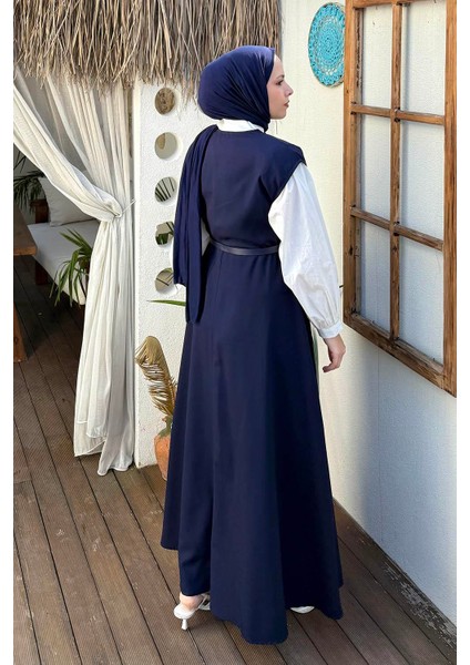 Pile Detaylı Kemerli Jile Lacivert fırsatları