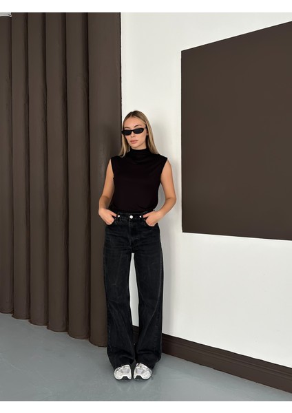 Kadın Sıfır Kol Boğazlı Body 3'lü Set