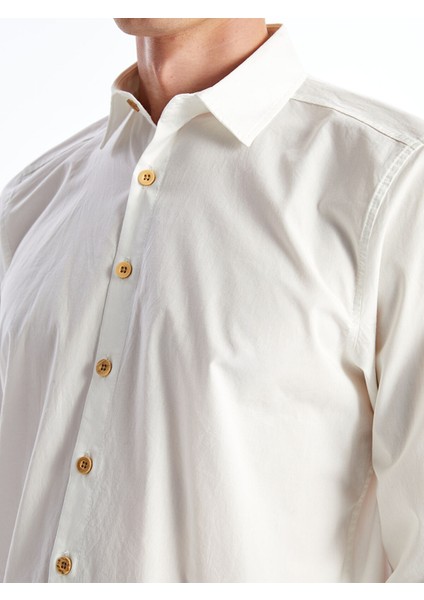 Yeni Sezon Slim Fit Uzun Kollu Poplin Erkek Gömlek modelleri