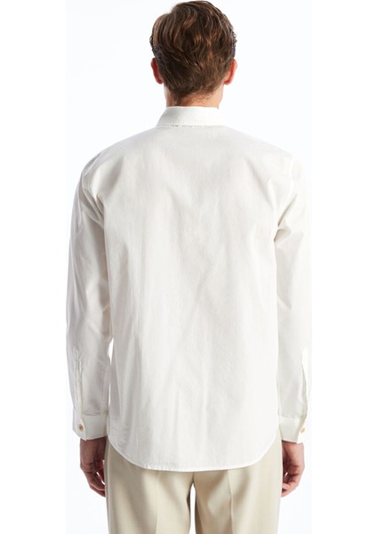 Yeni Sezon Slim Fit Uzun Kollu Poplin Erkek Gömlek fırsatları