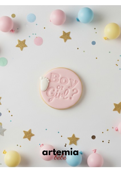 Boy Or Girl? Yazılı Kurabiye Kalıbı | Cinsiyet Partisi & Baby Shower Kalıbı | Bebek Ayak Izli Model modelleri