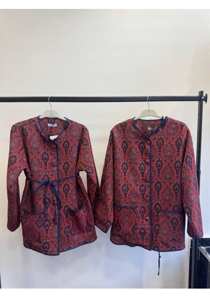 3071 Otantik Desenli Bağcıklı Ceket