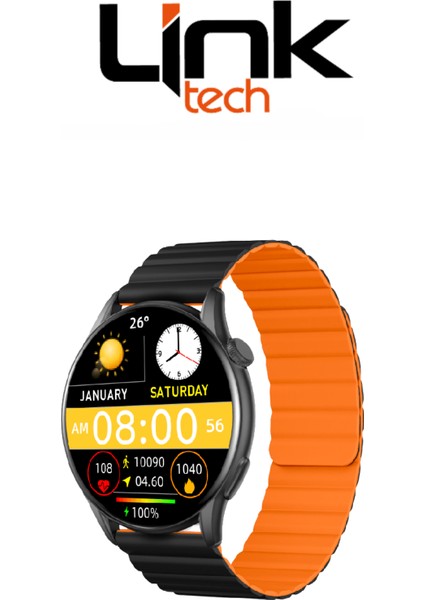 S104 Premium Lt Watch 46MM Süper Amoled IP68 Suya Dayanıklı Akıllı Saat (Kvk Türkiye Garantili)