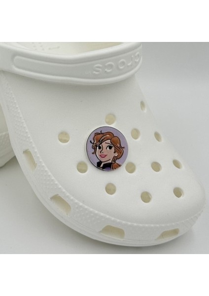 Terlik Süsü ve Aksesuarı , Çanta Süsü – Renkli Jibbitz Yuvarlak Anna Frozn Görselli Figür Aksesuarı fiyatları