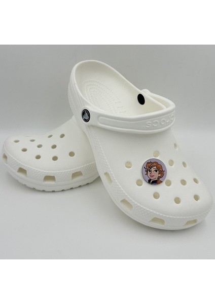 Terlik Süsü ve Aksesuarı , Çanta Süsü – Renkli Jibbitz Yuvarlak Anna Frozn Görselli Figür Aksesuarı modelleri