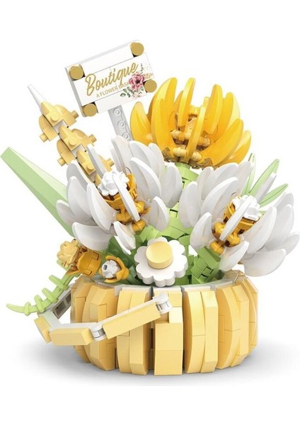 P1089 Panlos Çiçek Buketi 517 Parça Block Oyuncak