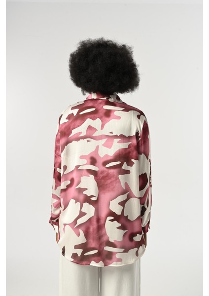 Kadın Karışık Desenli Oversize Kesim Gömlek indirimleri