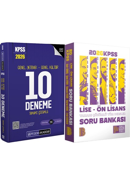 2026 Kpss Lise Ön Lisans Tüm Dersler Soru - Kpss Genel Yetenek Genel Kültür 10 Deneme