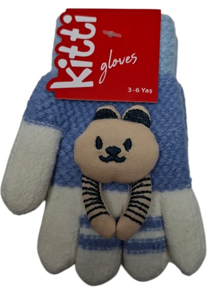 Spteks Kitti 3-6 Yaş Erkek Çocuk Bebe Mavisi Renk Anaokulu Maskot Figürlü Kışlık Örme Eldiven fiyatları