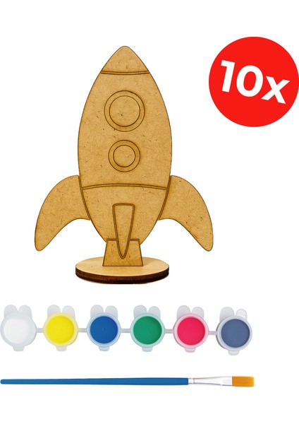 Roket Boyama Seti - Toplu Etkinlik - Roket Tasarım Seti- 10'lu Set fiyatları
