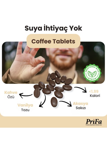 Vanilla Kahve Tableti – Su Gerektirmeyen, Taşınabilir ve Şekersiz | Her Zaman, Her Yerde Kahve Keyfi modelleri