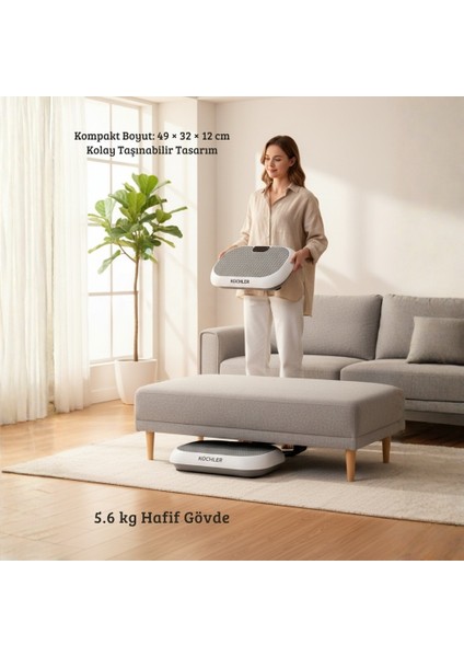 Vibecore Ev Tipi Dikey Mikro Titreşimli Egzersiz Aleti – Uzaktan Kumandalı Fitness Platformu