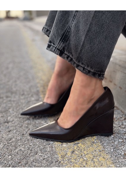 Mariel Dolgu Topuklu Stiletto Acıkahve Mat Deri fiyatları