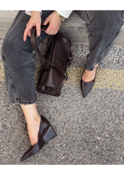 Mariel Dolgu Topuklu Stiletto Acıkahve Mat Deri indirimleri