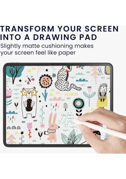 Apple iPad Pro 11 Inç 2025 M5 (A3357-A3358) ile Uyumlu Paperlike Kağıt Hissi Yazım Çizim Ekran Koruyucu Film indirimleri