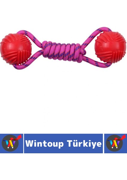 Evcil Hayvan Ağız Diş Kaşıma Çiğneme Temizleme Eğlenceli Vakit Kauçuk Top Köpek Oyuncağı 2 Adet fırsatları