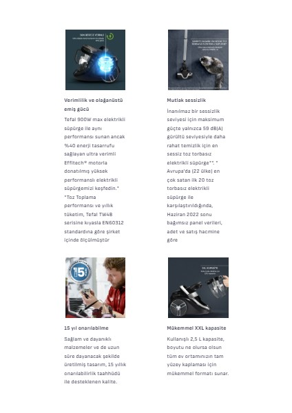 Turbo Başlıklı 5 Yıl Garantili 5★ Silence Force Cyclonic Toz Torbasız Elektrikli Süpürge, Siklon + Yüksek Verimli Filtre fiyatları