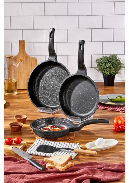 Tava Set Döküm ( 20 Cm-24 Cm-28 cm )