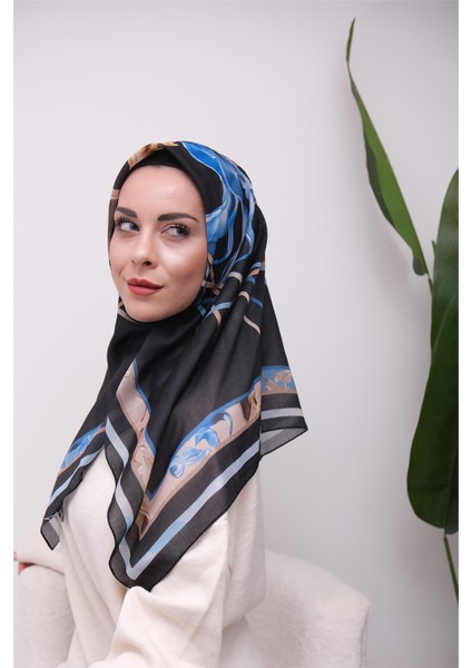 Renkli Karma Desen Dijital Soft Eşarp