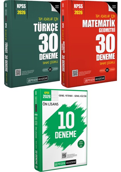 2026 Kpss Tüm Adaylar Için Türkçe Matematik 30 Deneme - 2026 Kpss Ön Lisans Çözümlü 10 Deneme