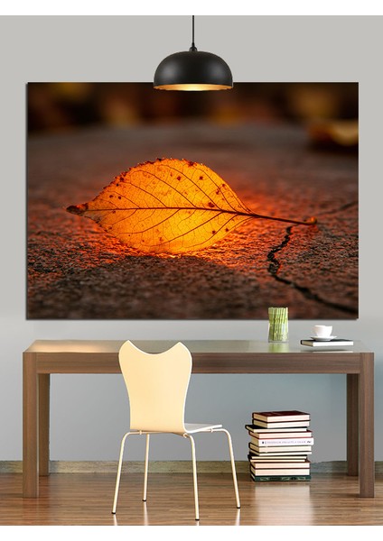 Günbatımında Kuru Yaprak Dekoratif Kanvas - Mdf Ahşap Tablo indirimleri